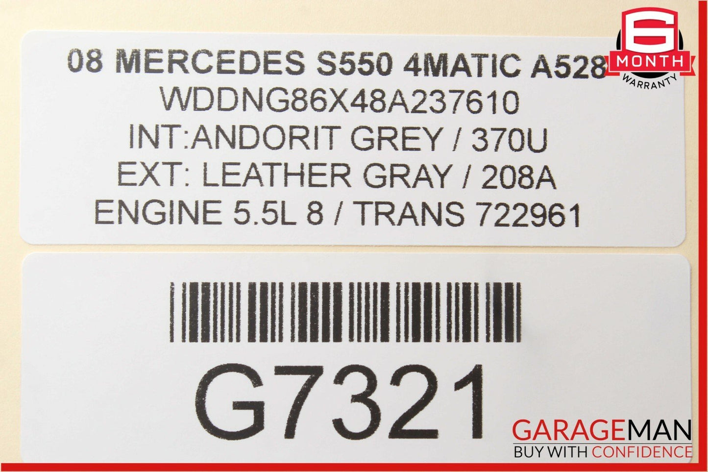 07-13 Mercedes W221 S550 Front Right Side Exterior Door Handle Keyless Go Grey