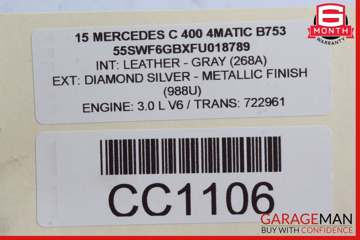 08-18 Mercedes W205 C400 E350 Rear Left / Right Suspension Upper Control Arm OEM
