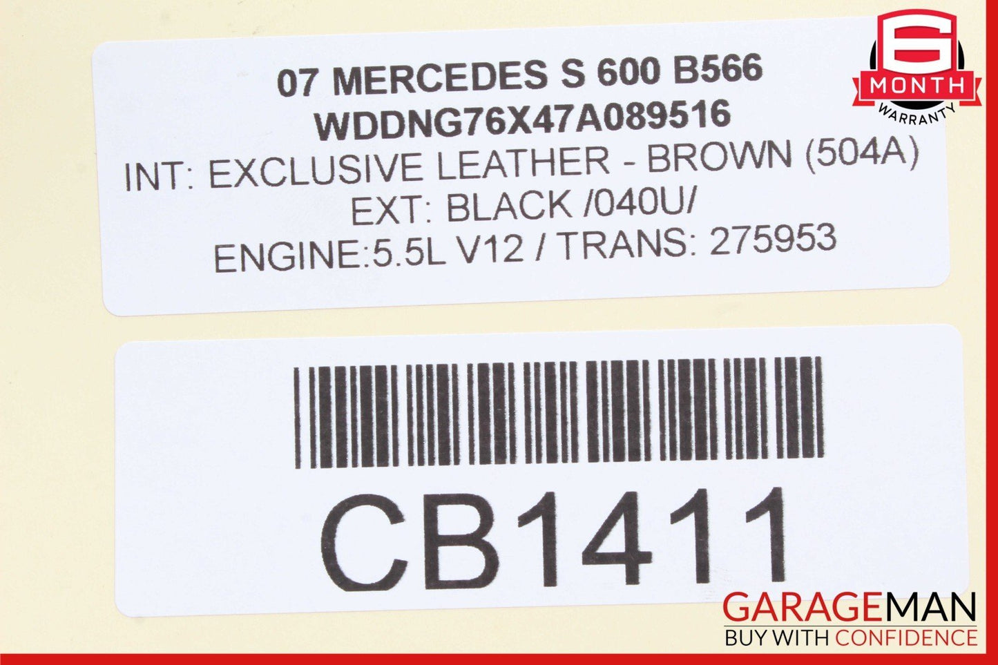 01-14 Mercedes W220 S600 CL600 V12 Engine Timing Chain Case Cover 1370150002 OEM