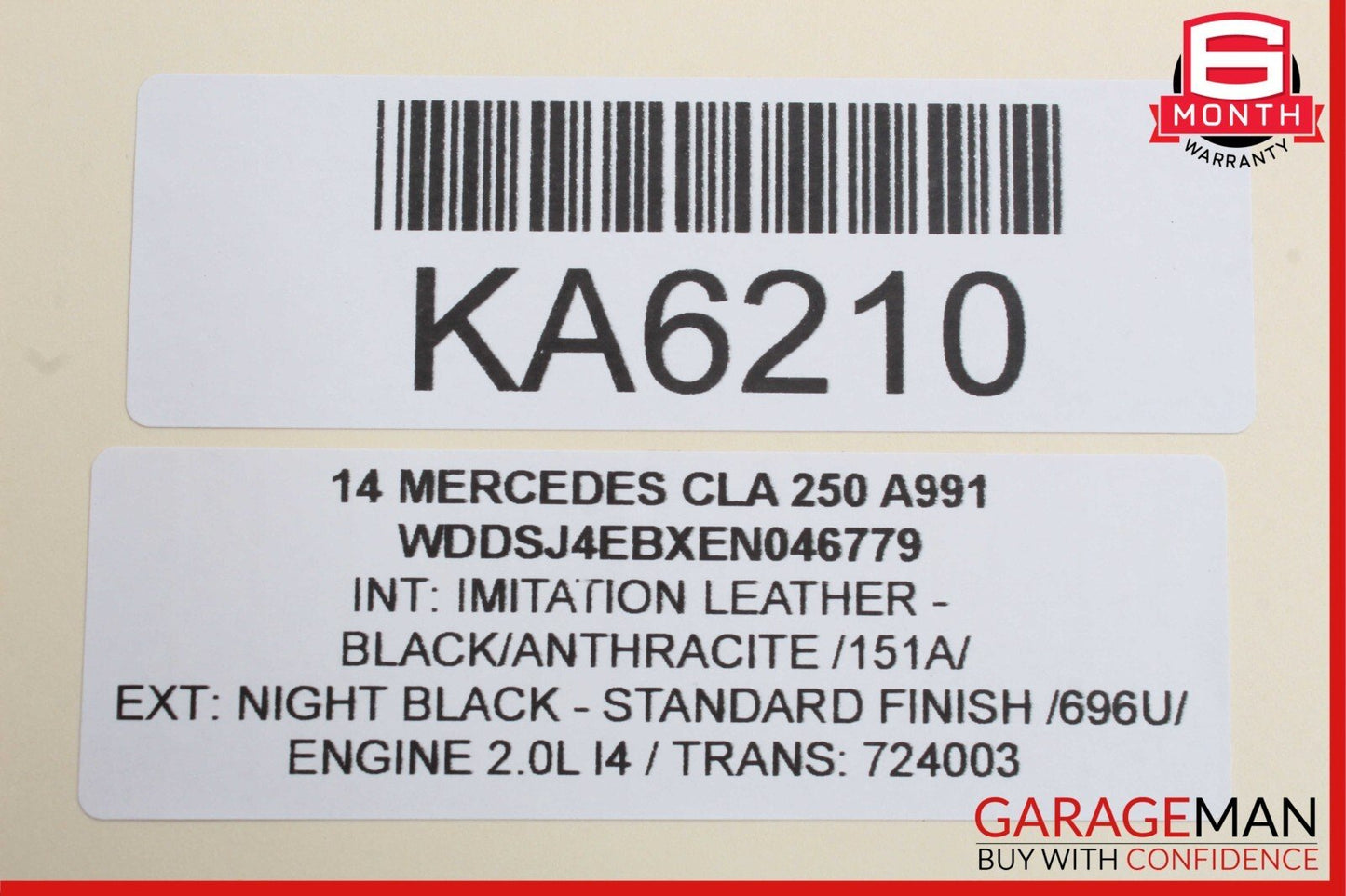 14-18 Mercedes W117 CLA250 Right Side Exterior Door Handle Keyless Go OEM