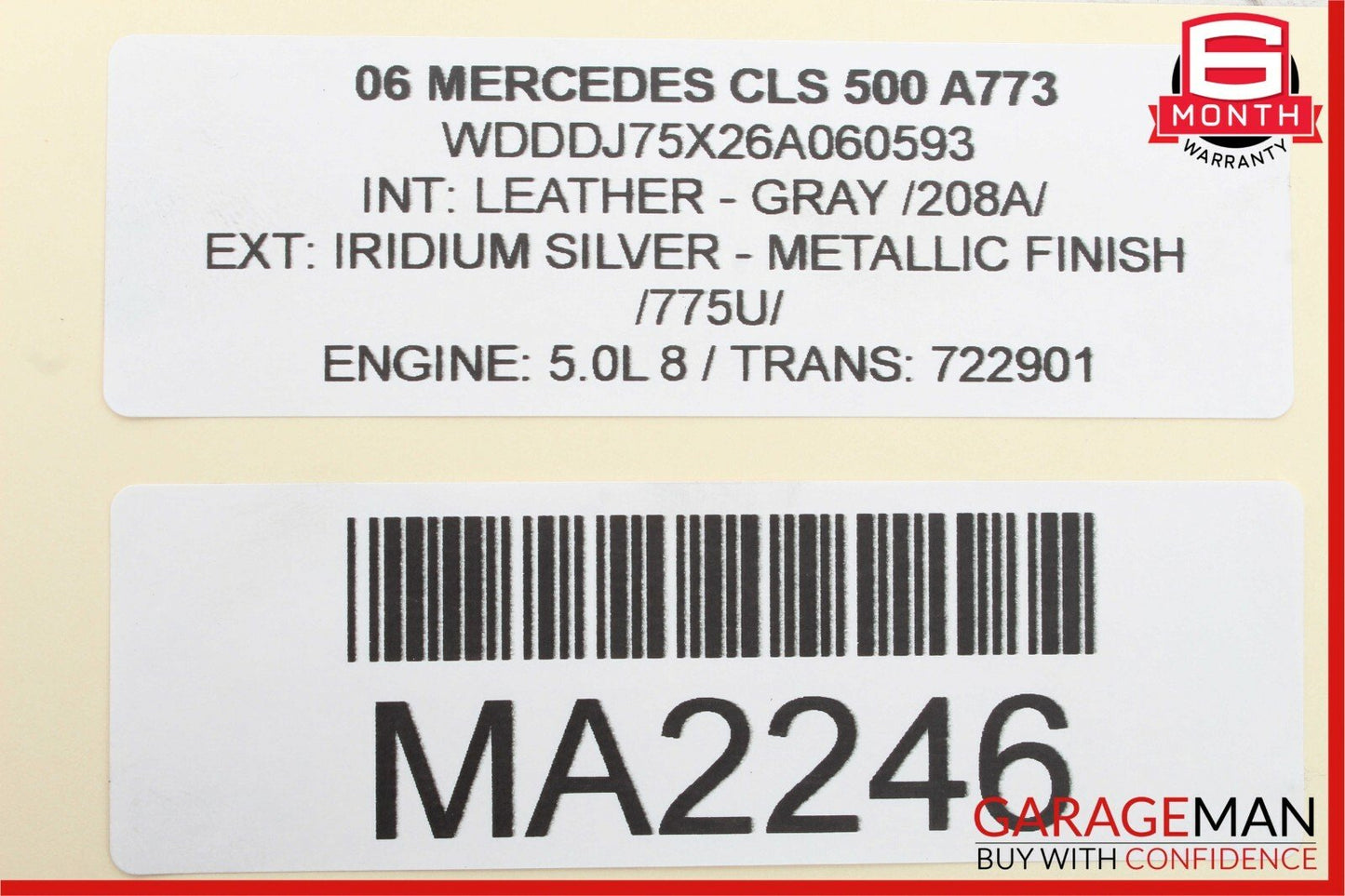 06-11 Mercedes W219 CLS550 Front Right Side Exterior Door Handle Keyless Go OEM