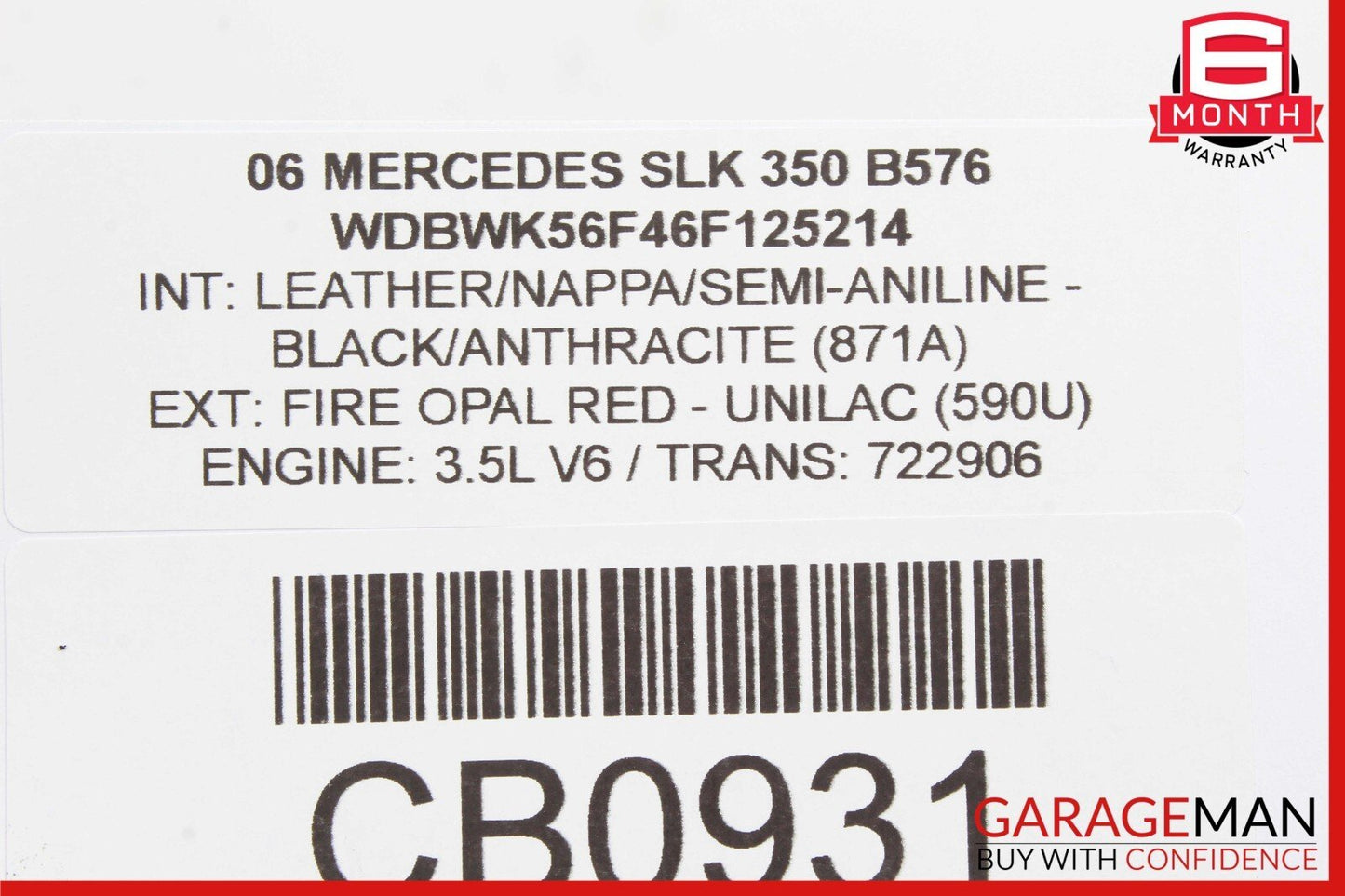 05-11 Mercedes R171 SLK350 SLK55 Front Right Door Window Regulator Motor Unit