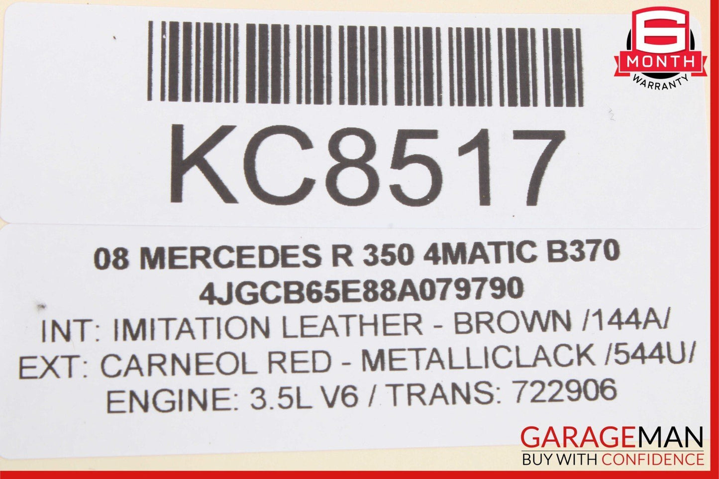 06-13 Mercedes W251 R350 R500 Tail Gate Hydraulic Cylinder 2516460398 OEM
