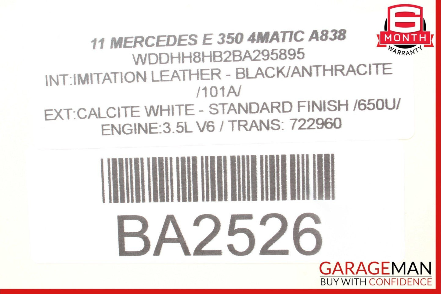 10-13 Mercedes W212 E350 Front Left Side Exterior Door Handle Assembly White OEM