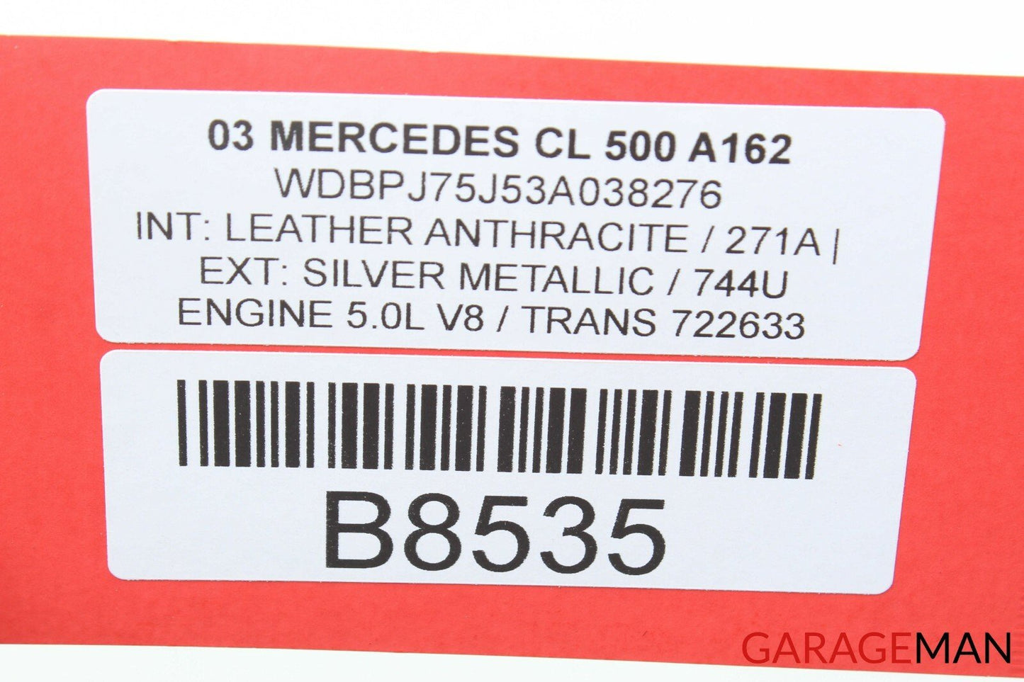 00-06 Mercedes W215 CL500 Front Right & Left Door Sill Scuff Plate Cover Set OEM