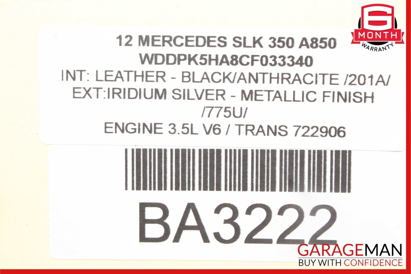 12-20 Mercedes R172 SLK350 SLC180 Front Right Side Seat Belt Seatbelt Retractor
