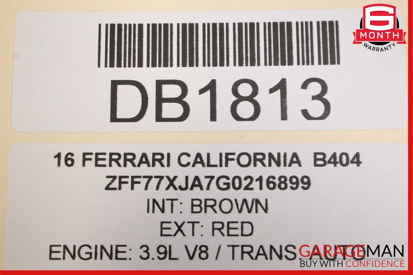 15-18 Ferrari California T Front Right Side Interior Door Trim Panel Cover Brown