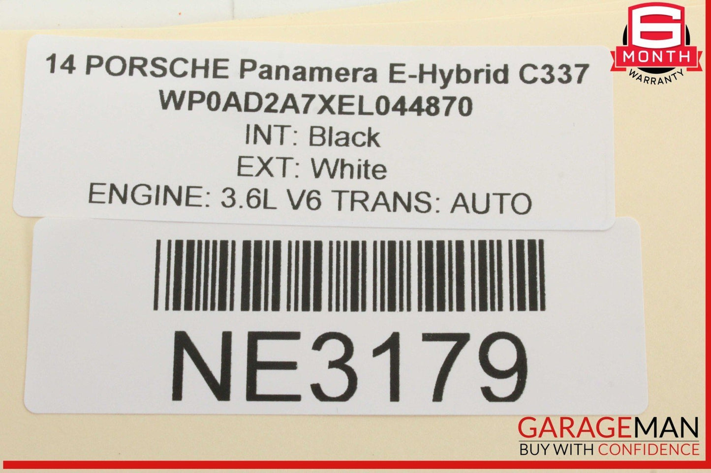10-16 Porsche Panamera 970 E-Hybrid Center Console Arm Rest Storage Cover OEM