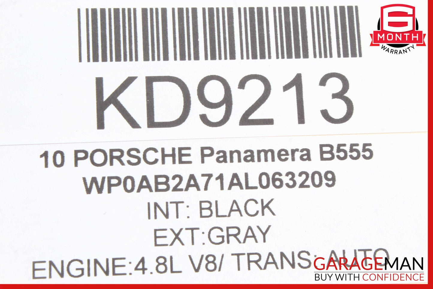 10-15 Porsche Panamera 970 Front Right Passenger Side Sunvisor Sun Visor Shade