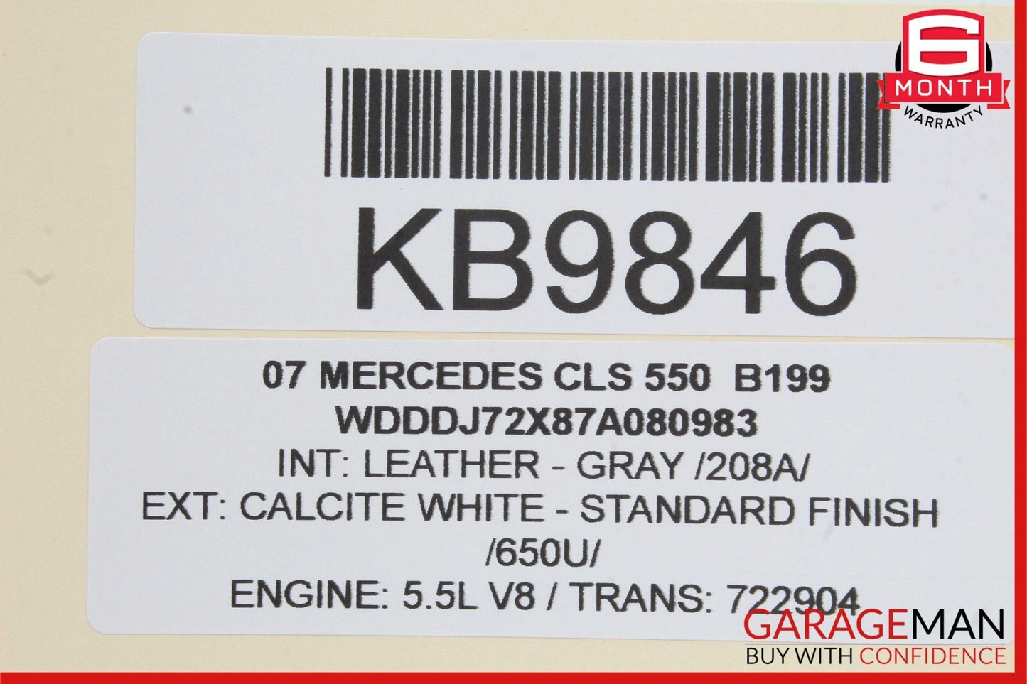 06-11 Mercedes W219 CLS550 CLS500 Dome Light Lamp Switch Gray 2198201301 OEM