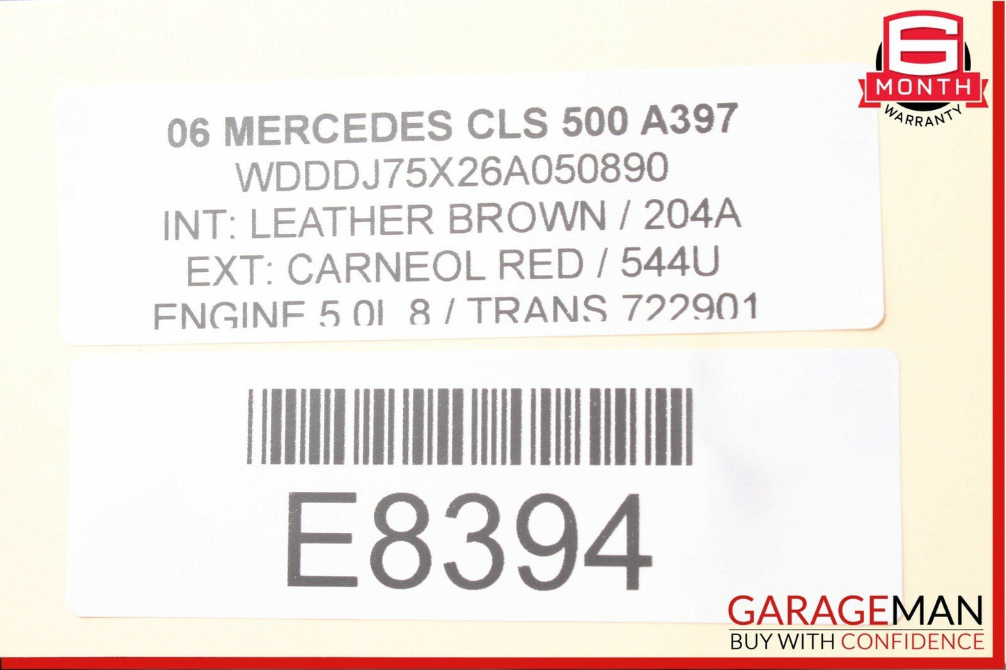 06-09 Mercedes W219 CLS500 CLS550 CLS63 AMG Dome Light Lamp OEM