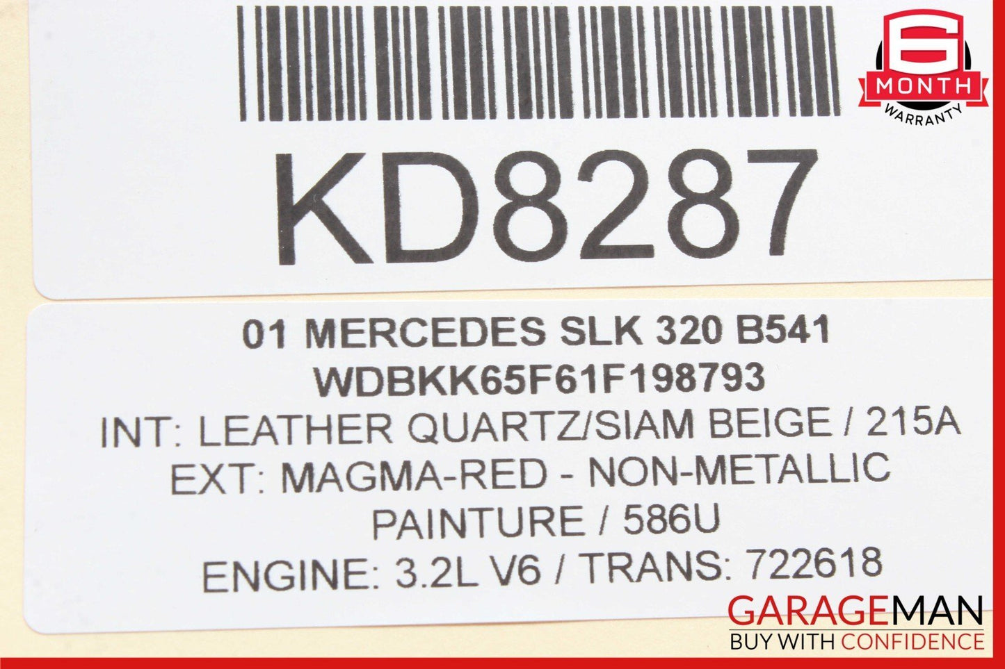 01-04 Mercedes R170 SLK320 SLK230 Front Right Side Exterior Door Handle OEM