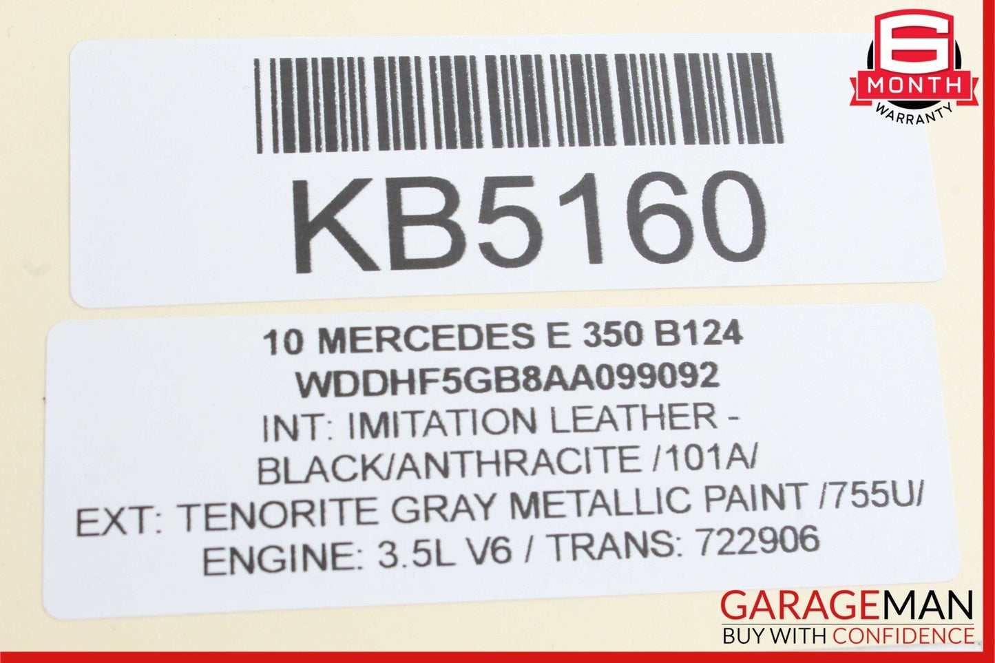 08-17 Mercedes E350 C350 Trunk Lid Latch Lock Actuator w/ Cylinder Lock Latch