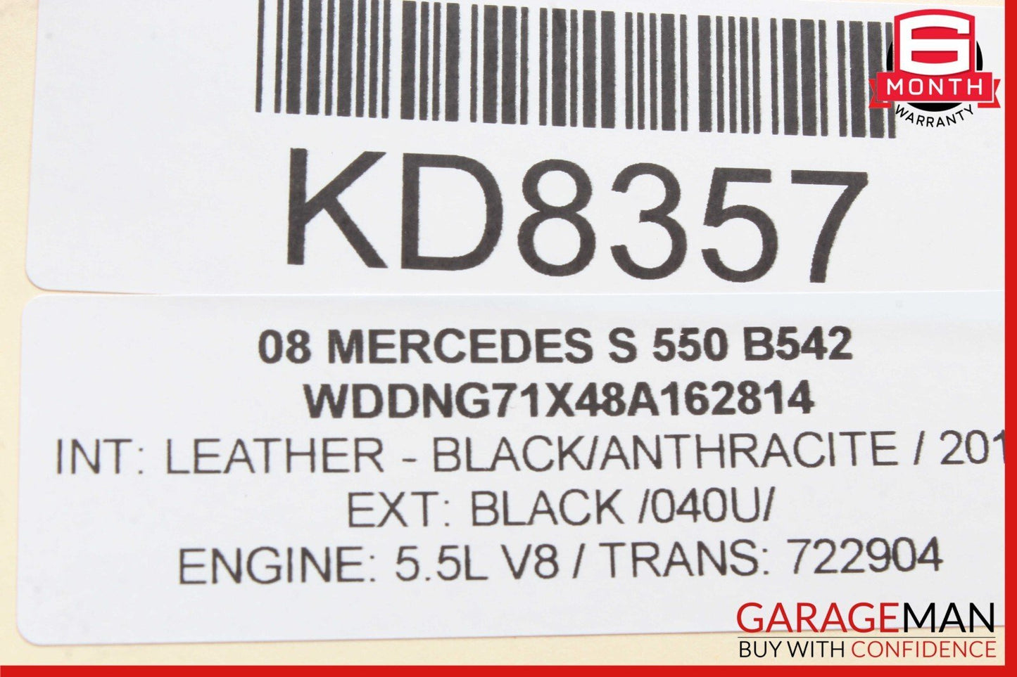 07-13 Mercedes W221 S550 S600 Rear Center Console AC A/C Air Vent Trim OEM
