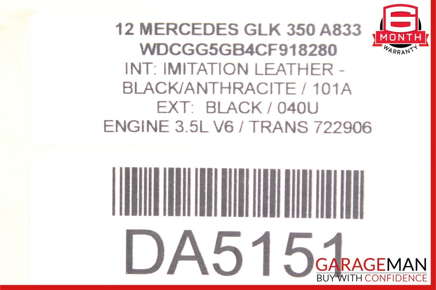 08-16 Mercedes X204 GLK350 C250 C350 Rear Left Side Door Lock Latch Actuator OEM
