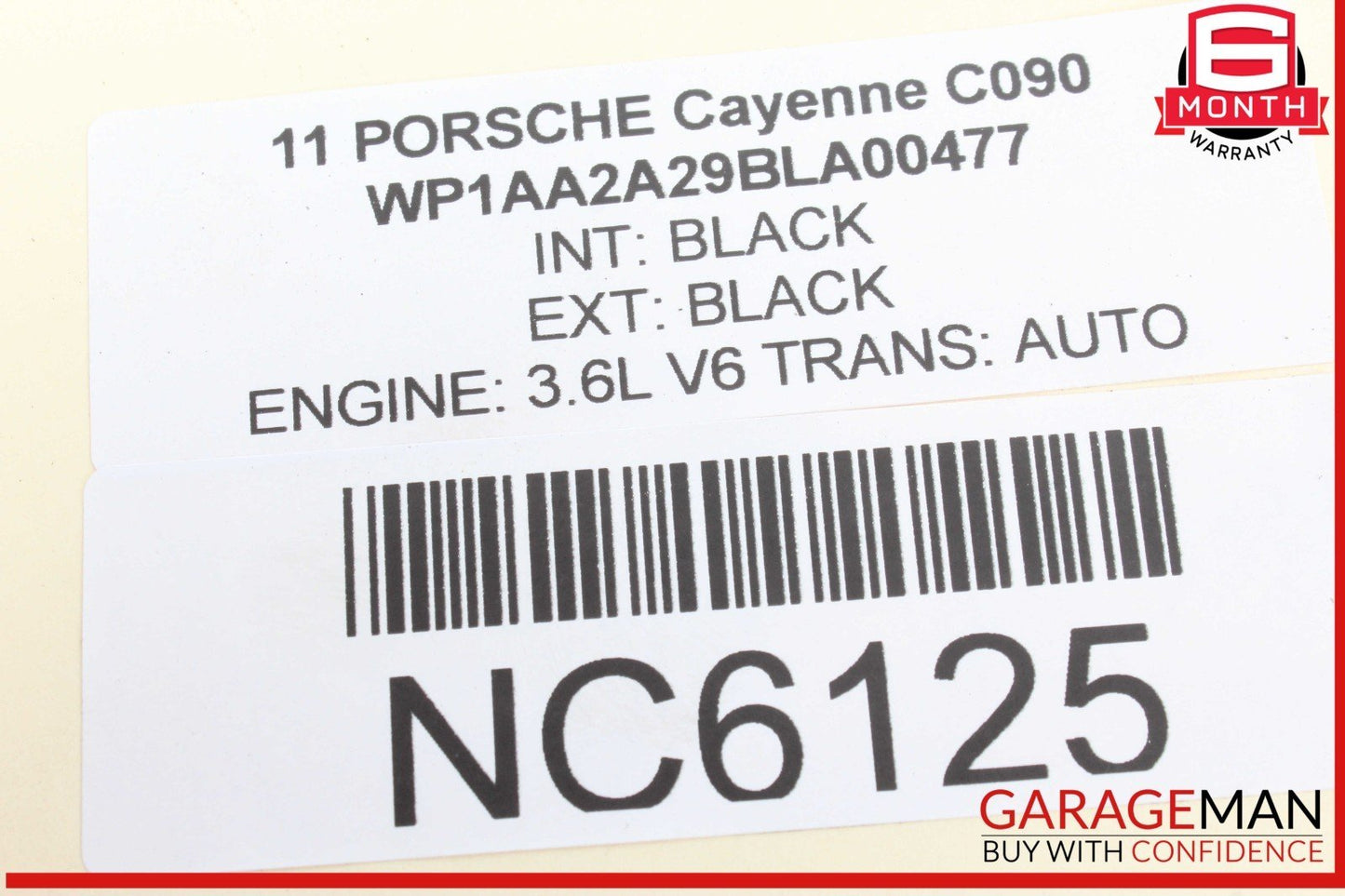 11-14 Porsche Cayenne 958 Rear Left Driver Side Inner Tail Light Lamp OEM
