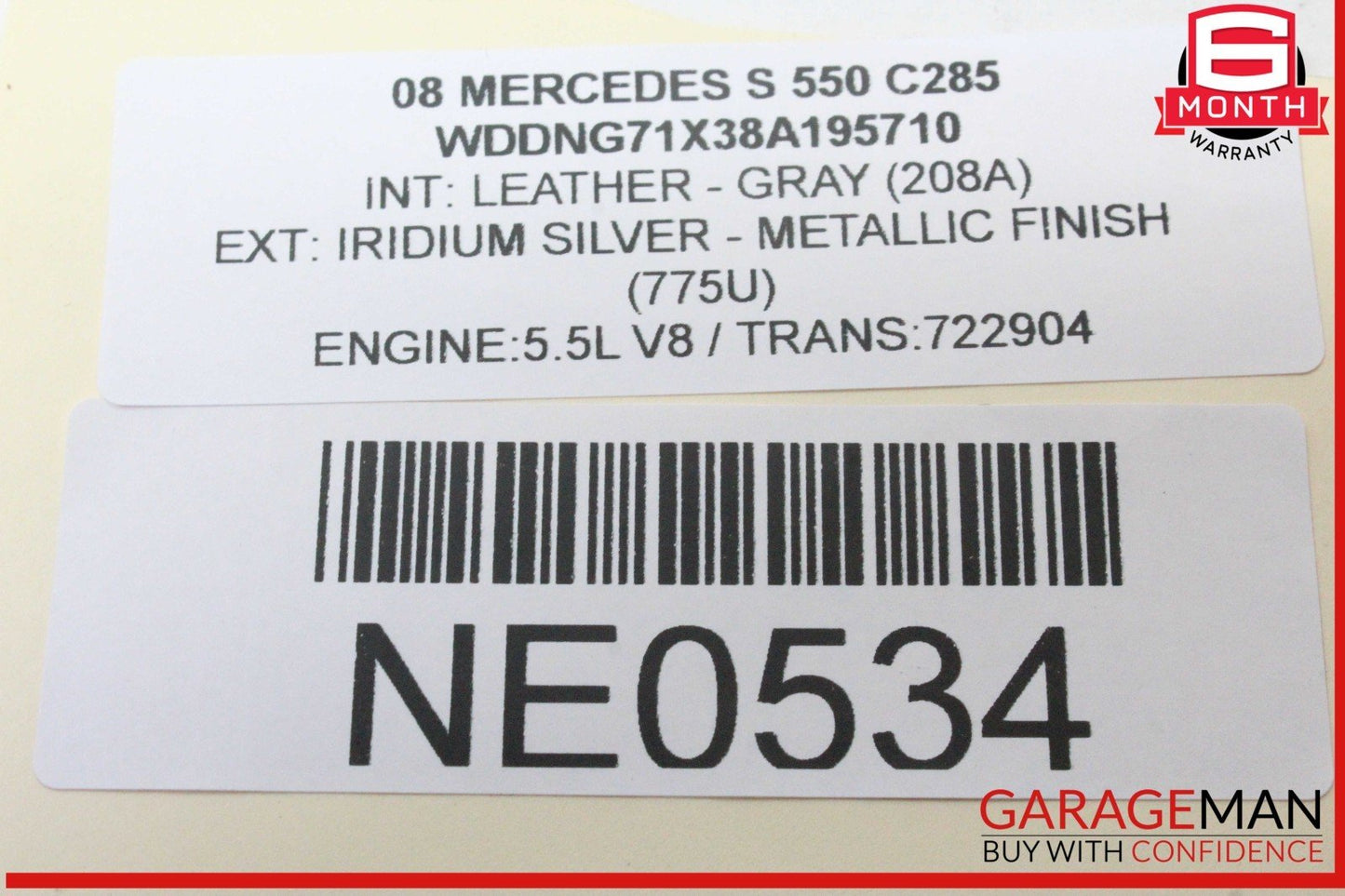 07-13 Mercedes W221 S550 Rear Center Console AC A/C Air Vent Trim 2218301054
