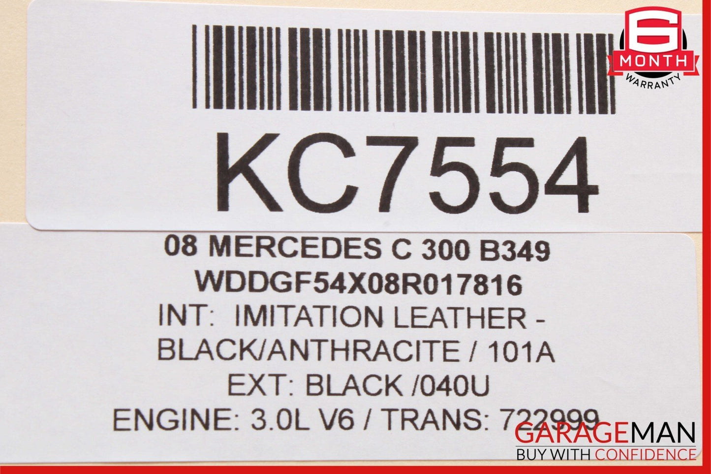 08-21 Mercedes C300 C250 GLK350 Rear Overhead Top Upper Dome Light Reading Map