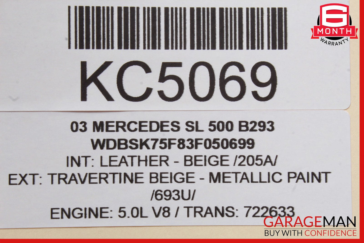 03-08 Mercedes R230 SL500 SL55 AMG Left Driver Under Seat Control Module Unit