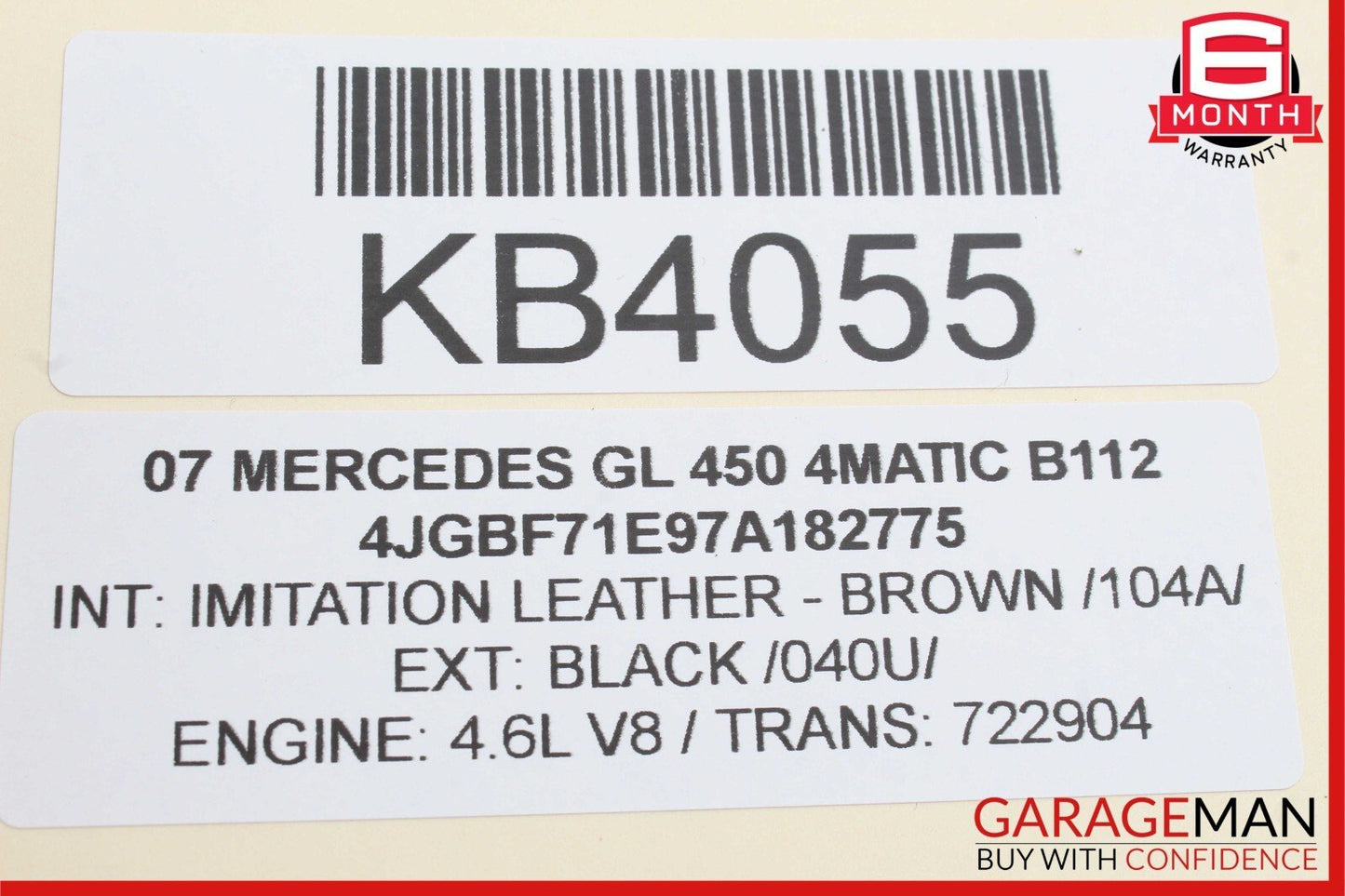 06-12 Mercedes X164 GL450 4MATIC Front Right Side Sun Visor Sunvisor Shade OEM