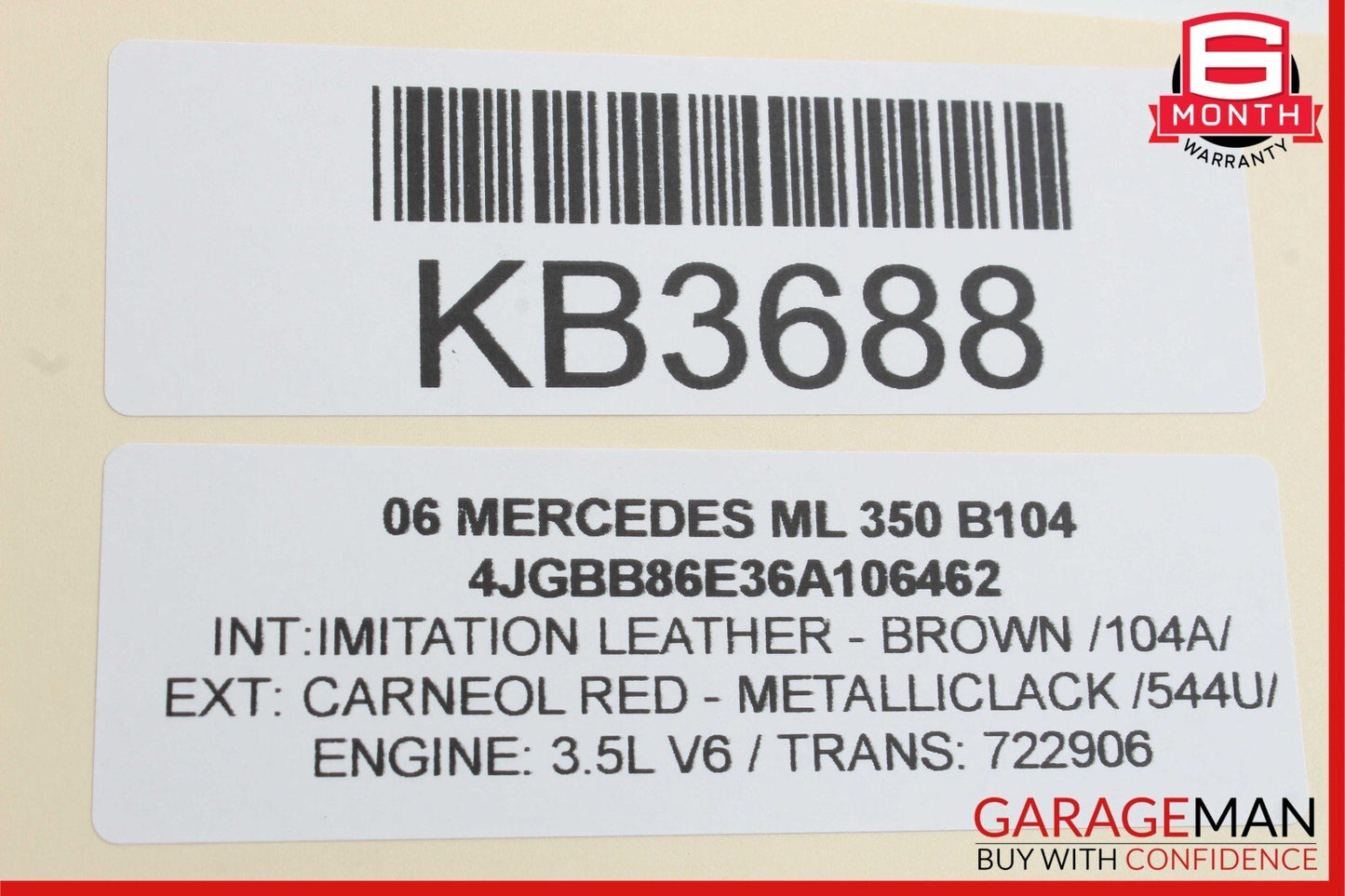 06-11 Mercedes W164 ML350 ML500 ML63 Harman Kardon Rear Sub Woofer Subwoofer OEM