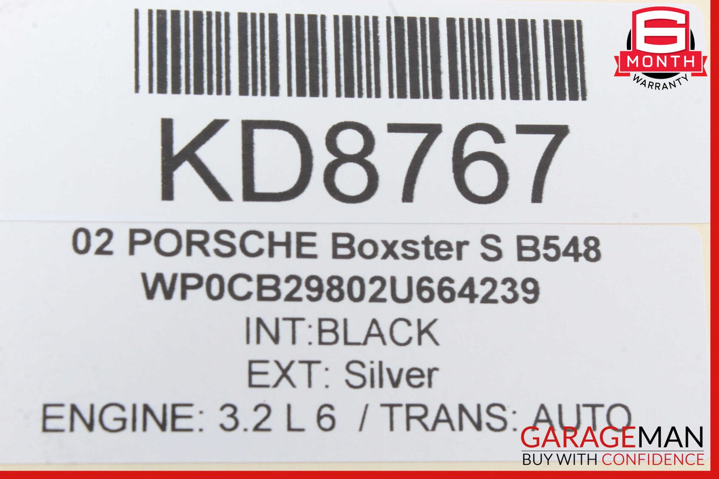 97-04 Porsche 911 996 Boxster 986 Parking Brake Handle Carbon Cracked Script OEM