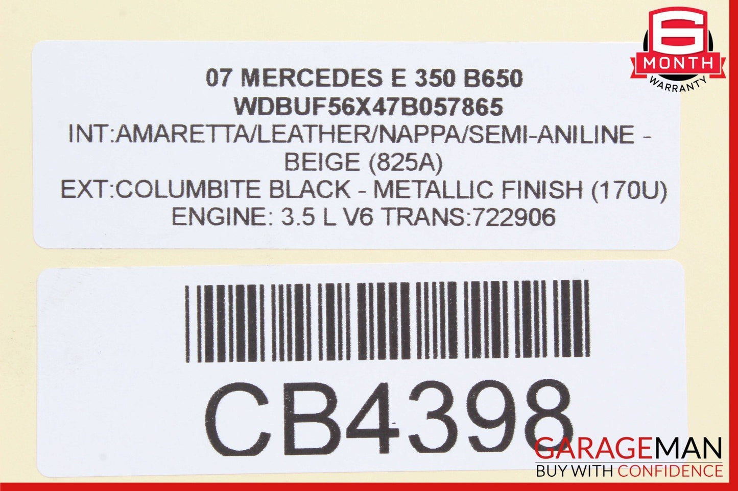 07-11 Mercedes W211 E320 E350 CLS550 Power Brake Master Cylinder Pump OEM