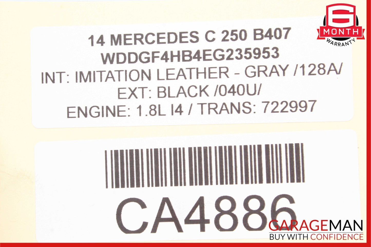 12-14 Mercedes W204 C250 C350 C300 Rear Left Side Exterior Door Handle Black OEM