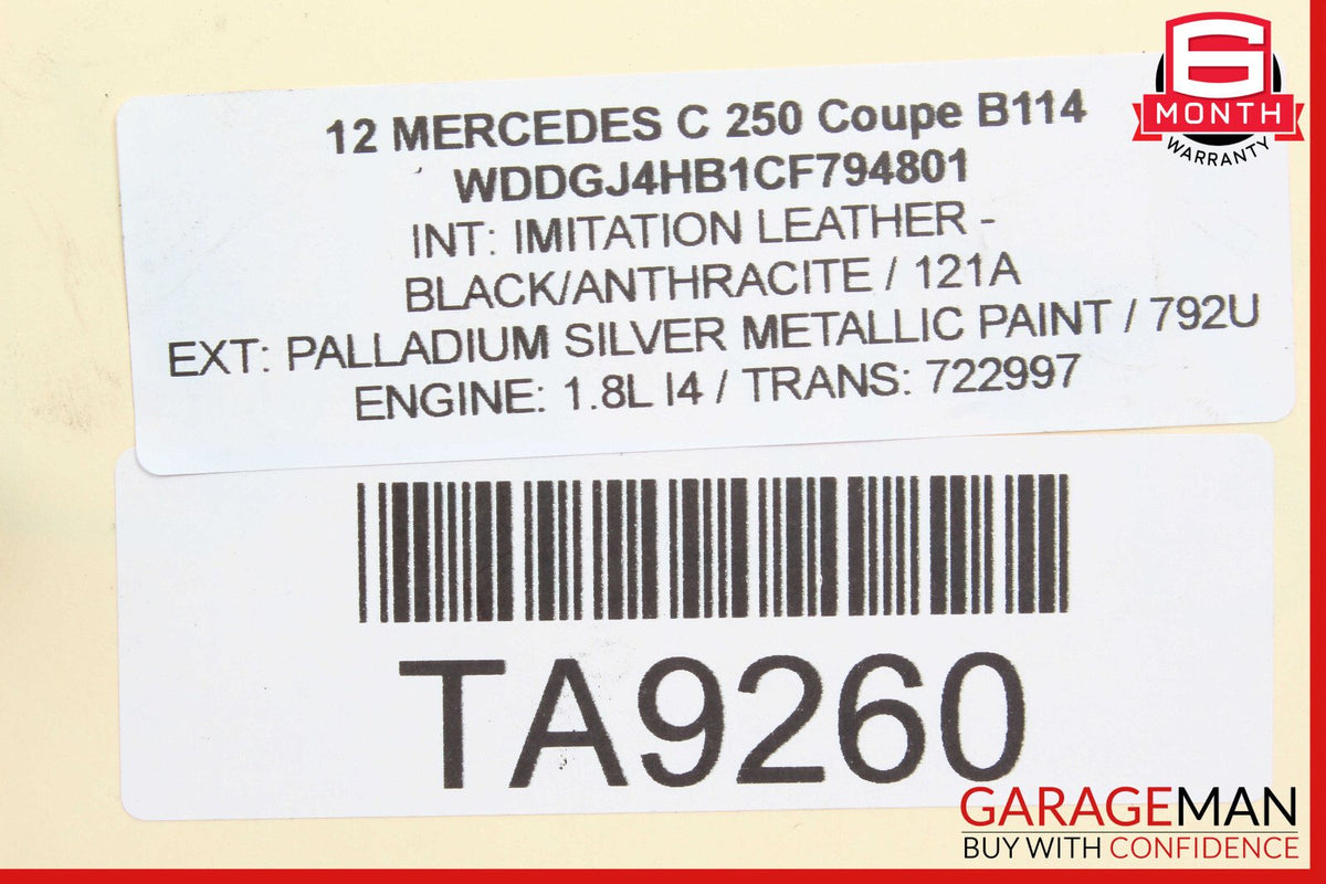 12-15 Mercedes W204 C250 SLK250 M271 Lower Oil Pan Section 2710141602 OEM