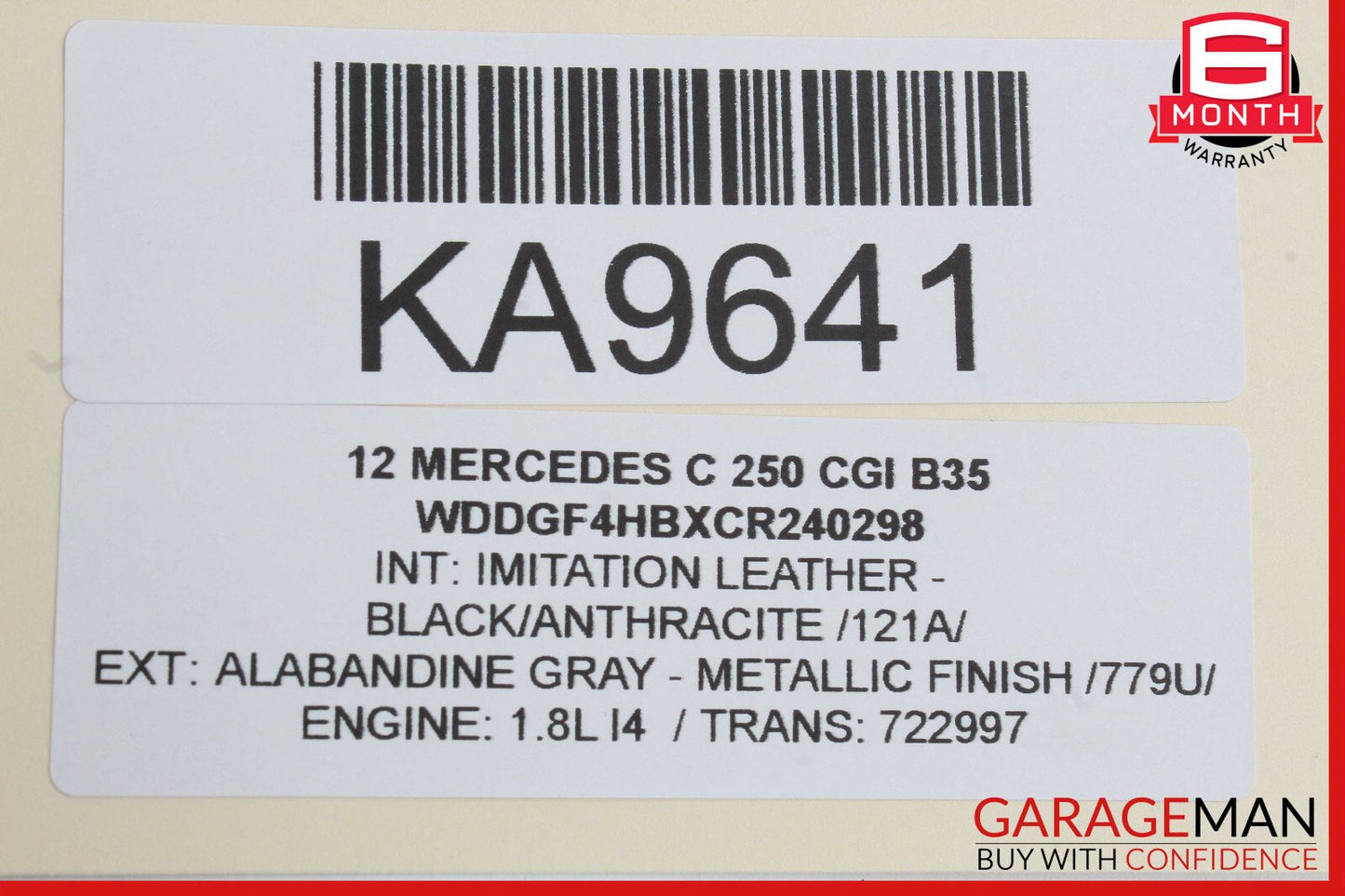 08-14 Mercedes W204 C250 Rear Right Passenger Side Door Lock Latch Actuator OEM