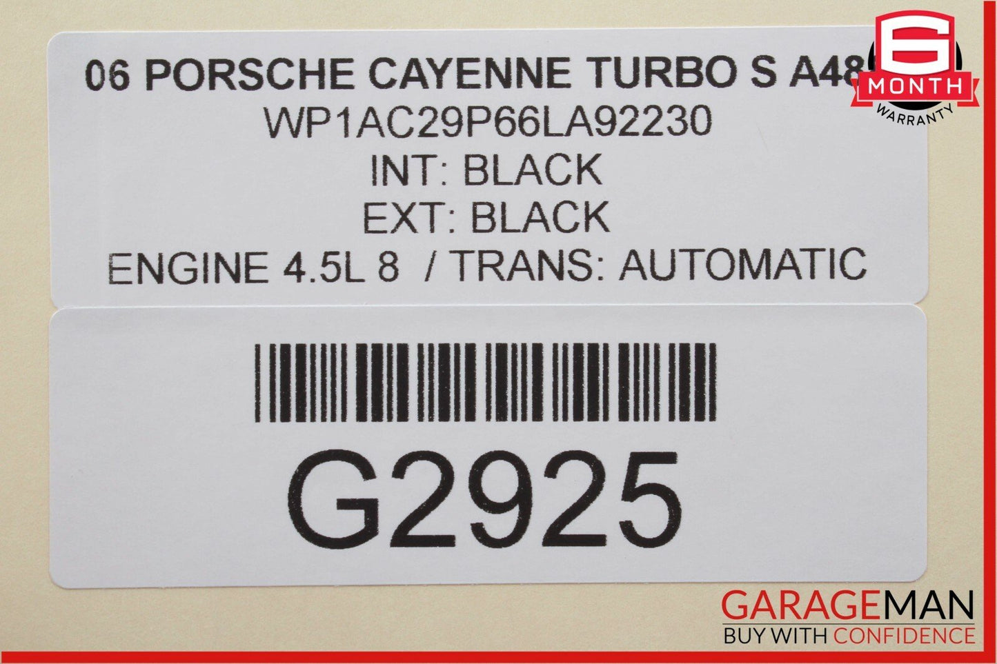 03-06 Porsche Cayenne 955 Rear Bumper Reinforcement Brace Impact Crash Bar Rebar