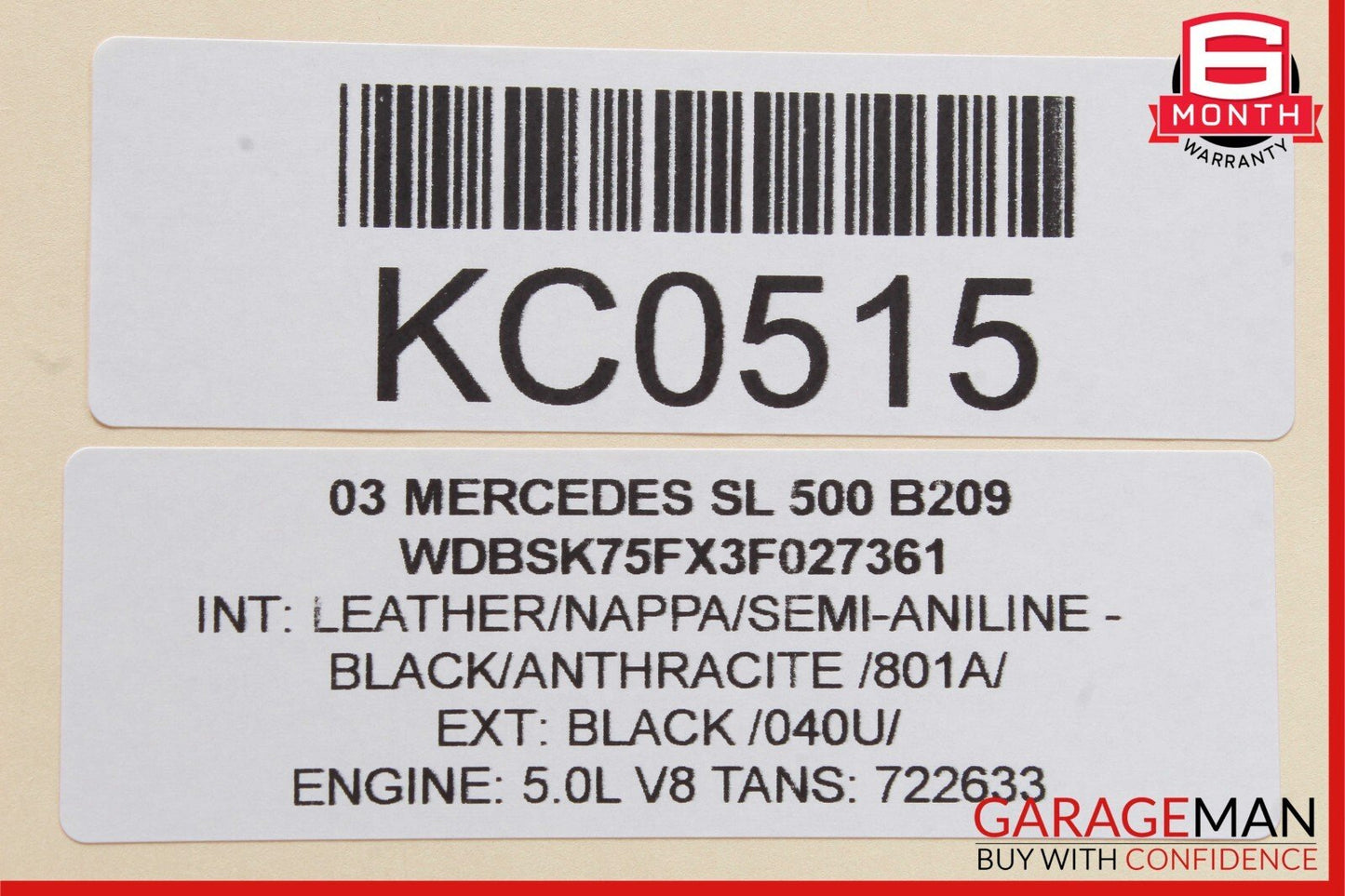 00-06 Mercedes R230 SL500 CLK55 AMG Voice Command Control Module 2208204785 OEM