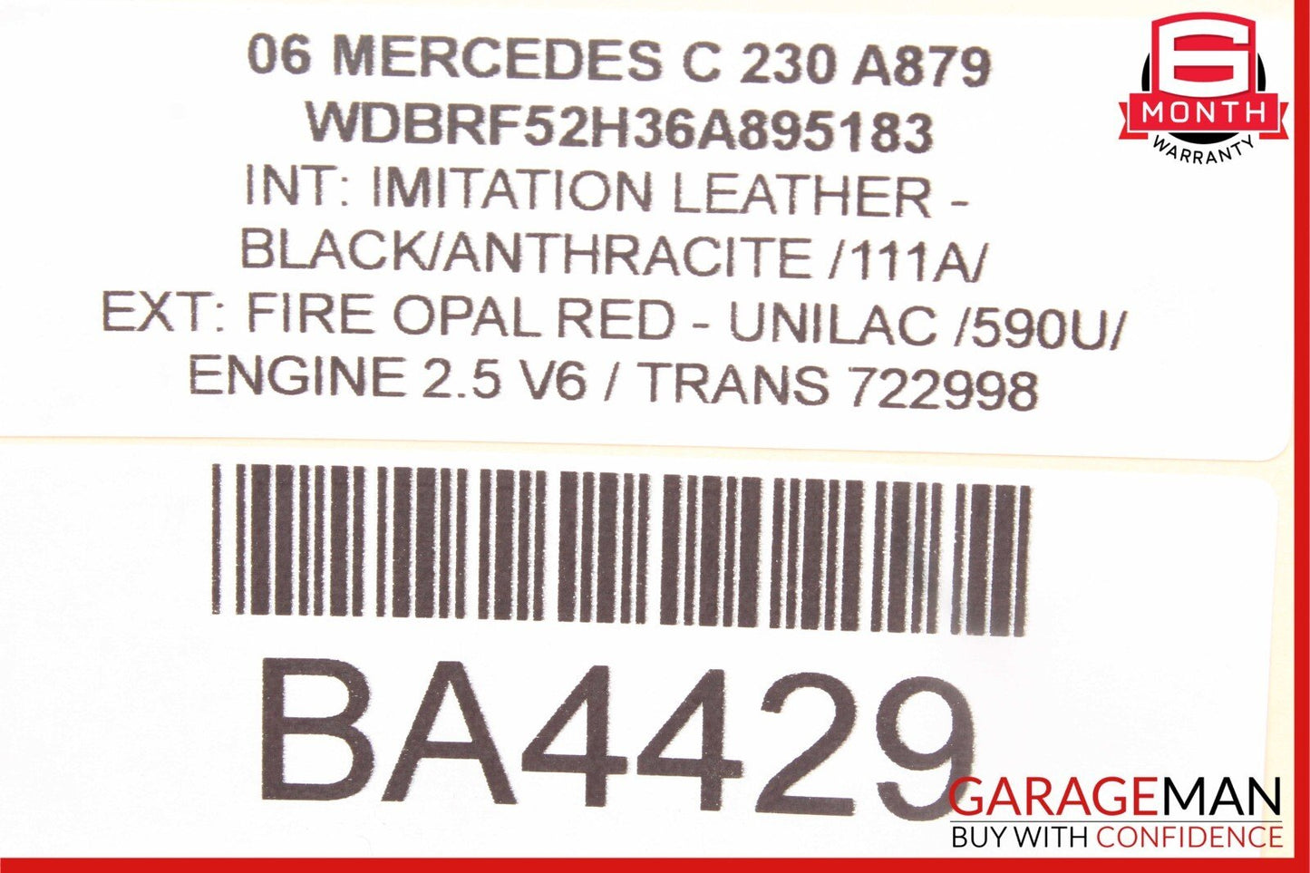 01-07 Mercedes W203 C230 C320 Rear Left Side Door Computer Control Module OEM