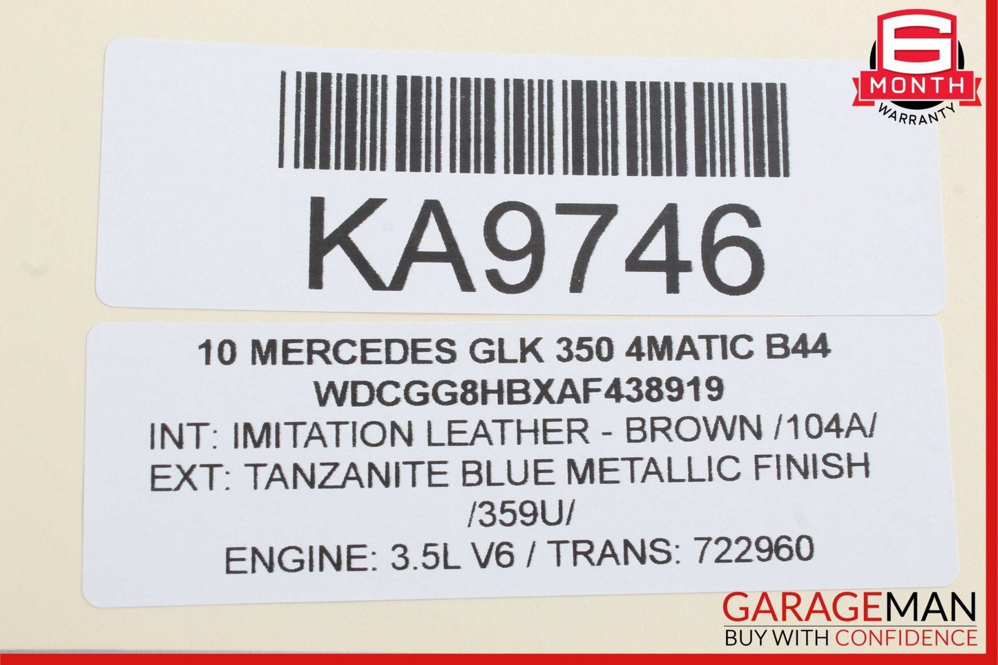 08-15 Mercedes X204 GLK350 C300 Front Right / Rear Exterior Door Handle Blue OEM