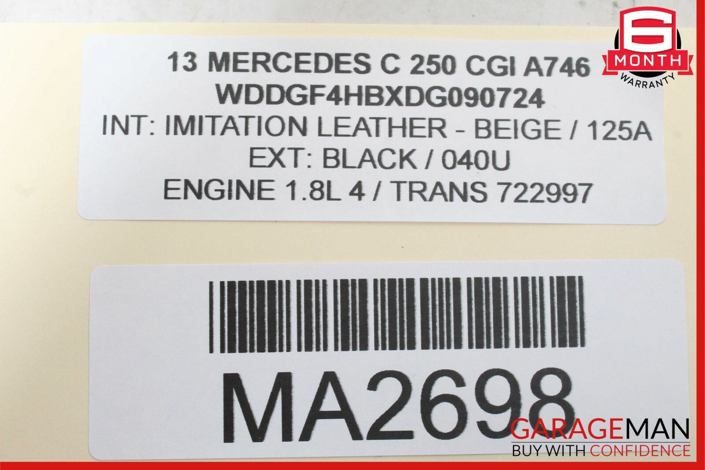 08-15 Mercedes W204 C250 C300 C350 Front Right Side Seatbelt Seat Belt Retractor