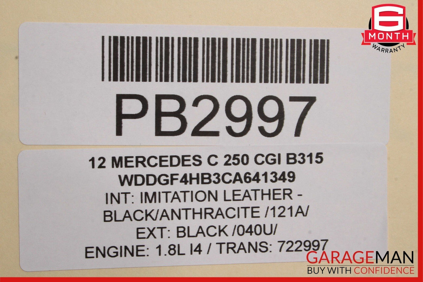 08-14 Mercedes W204 C350 Sedan Front Right Interior Door Trim Panel Cover Assy