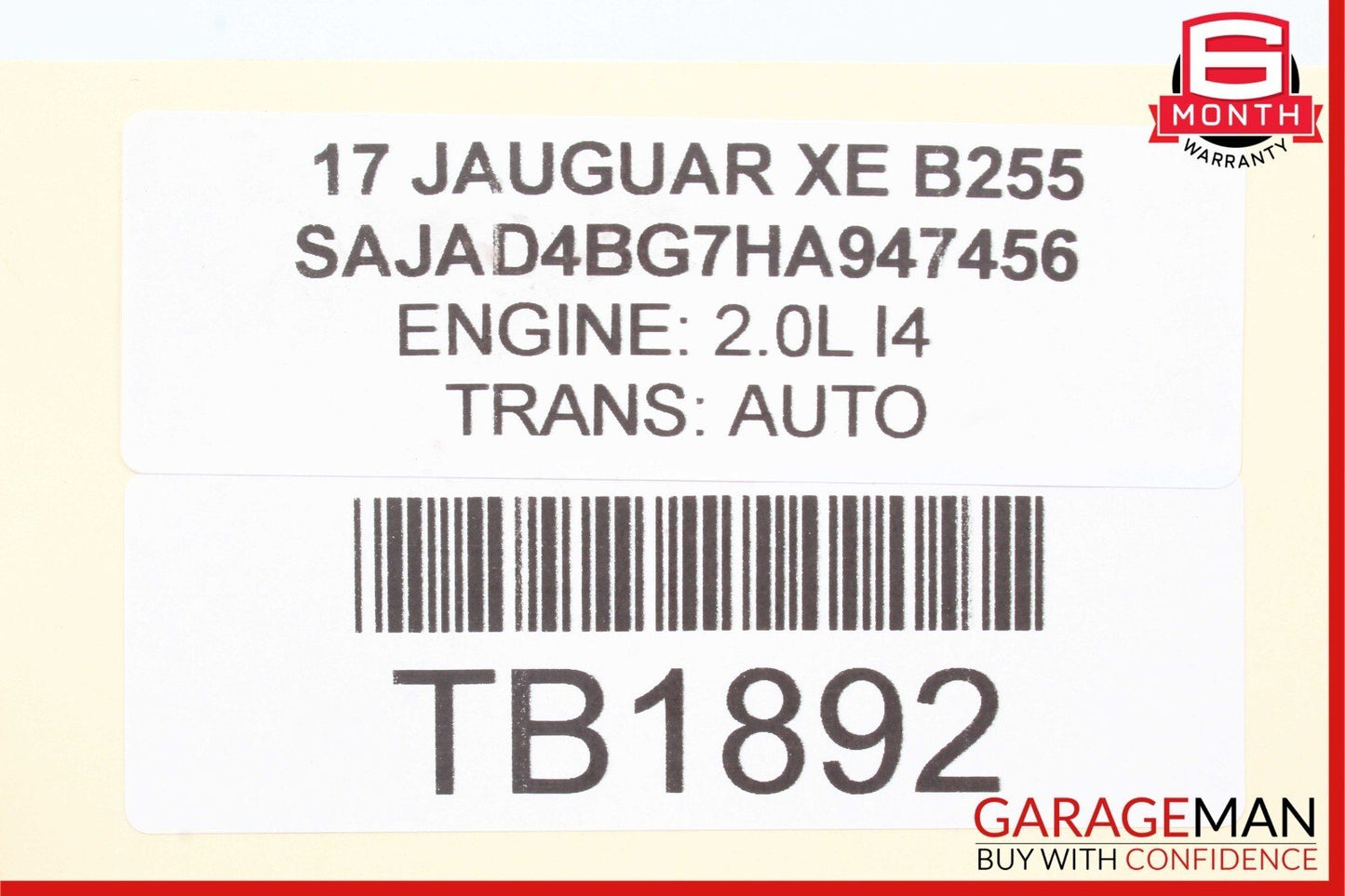 17-19 Jaguar XE 2.0L Rear Right Passenger Side Wishbone Control Arm