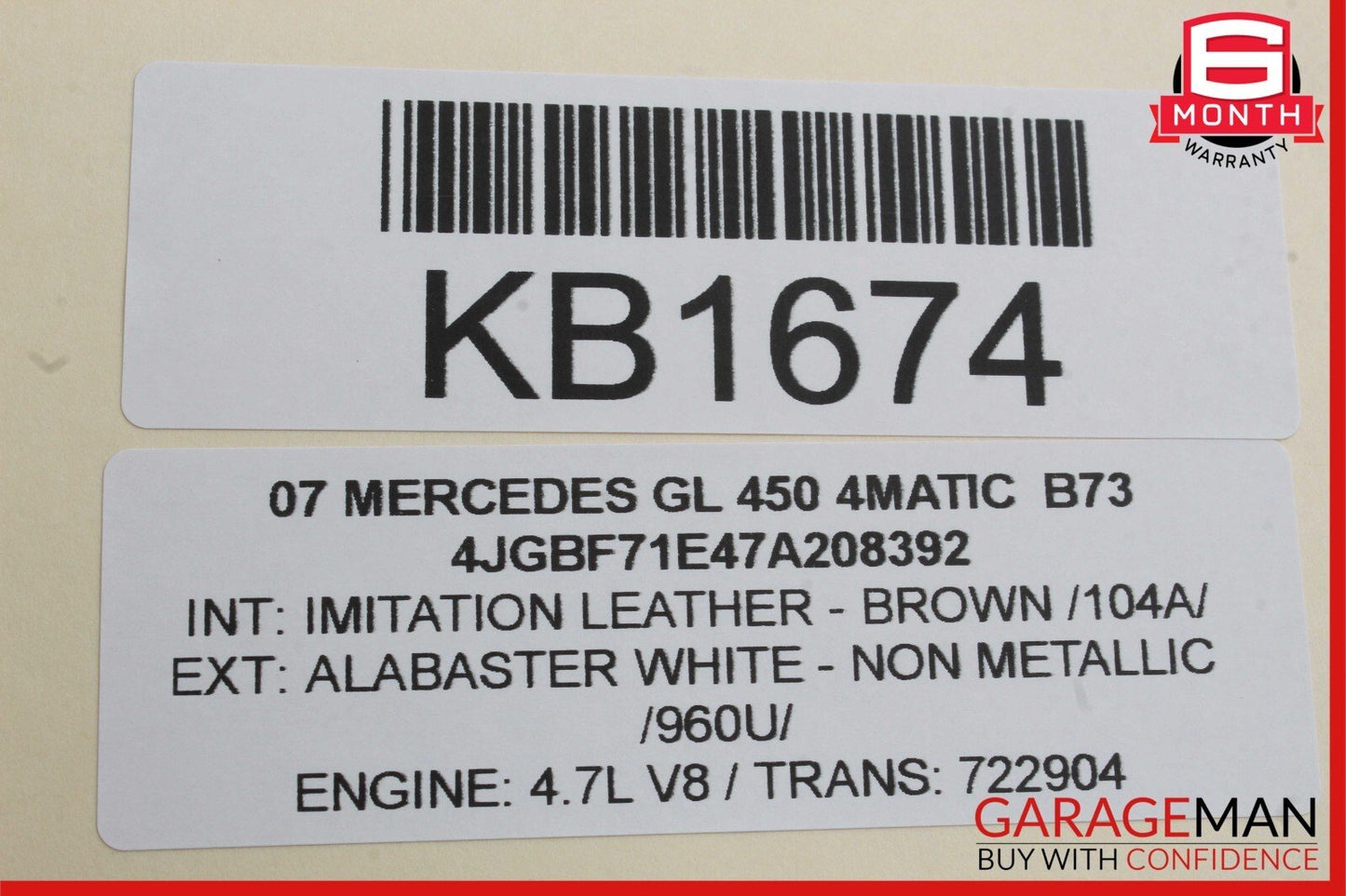 06-12 Mercedes X164 GL450 GL320 Speaker Door Mirror Cover Right Side Brown OEM