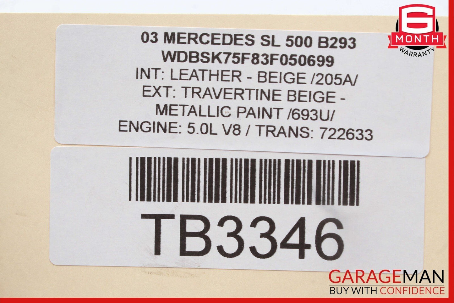 03-11 Mercedes R230 SL550 Front Right Passenger Side Lower Wishbone Control Arm