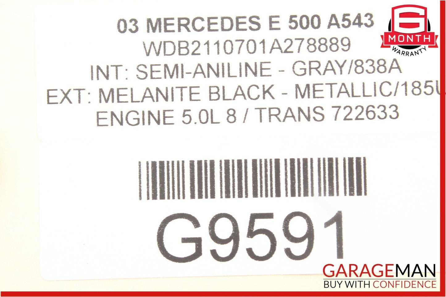 03-06 Mercedes W211 E320 E350 E500 Front Left Driver Door Control Module Unit