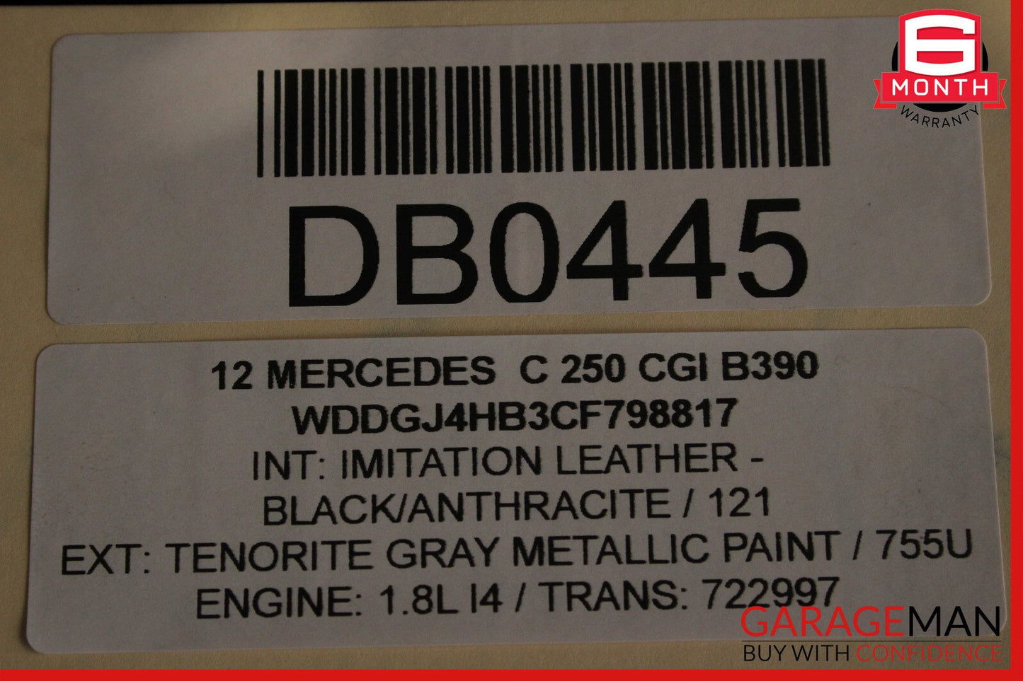 12-14 Mercedes W204 C350 Coupe AMG Sport Left Driver Rocker Panel Side Skirt OEM