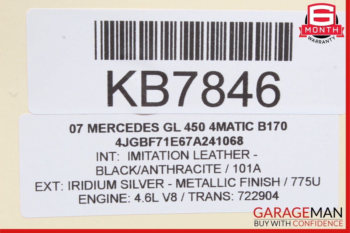 06-13 Mercedes X164 GL450 ML550 Front Right Exterior Door Handle Keyless Go OEM