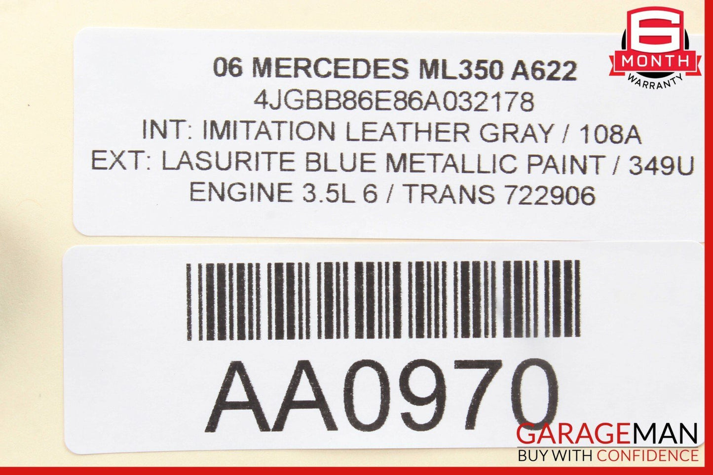 06-12 Mercedes ML350 GL450 Front Left Side Exterior Door Handle Lazurite Blue