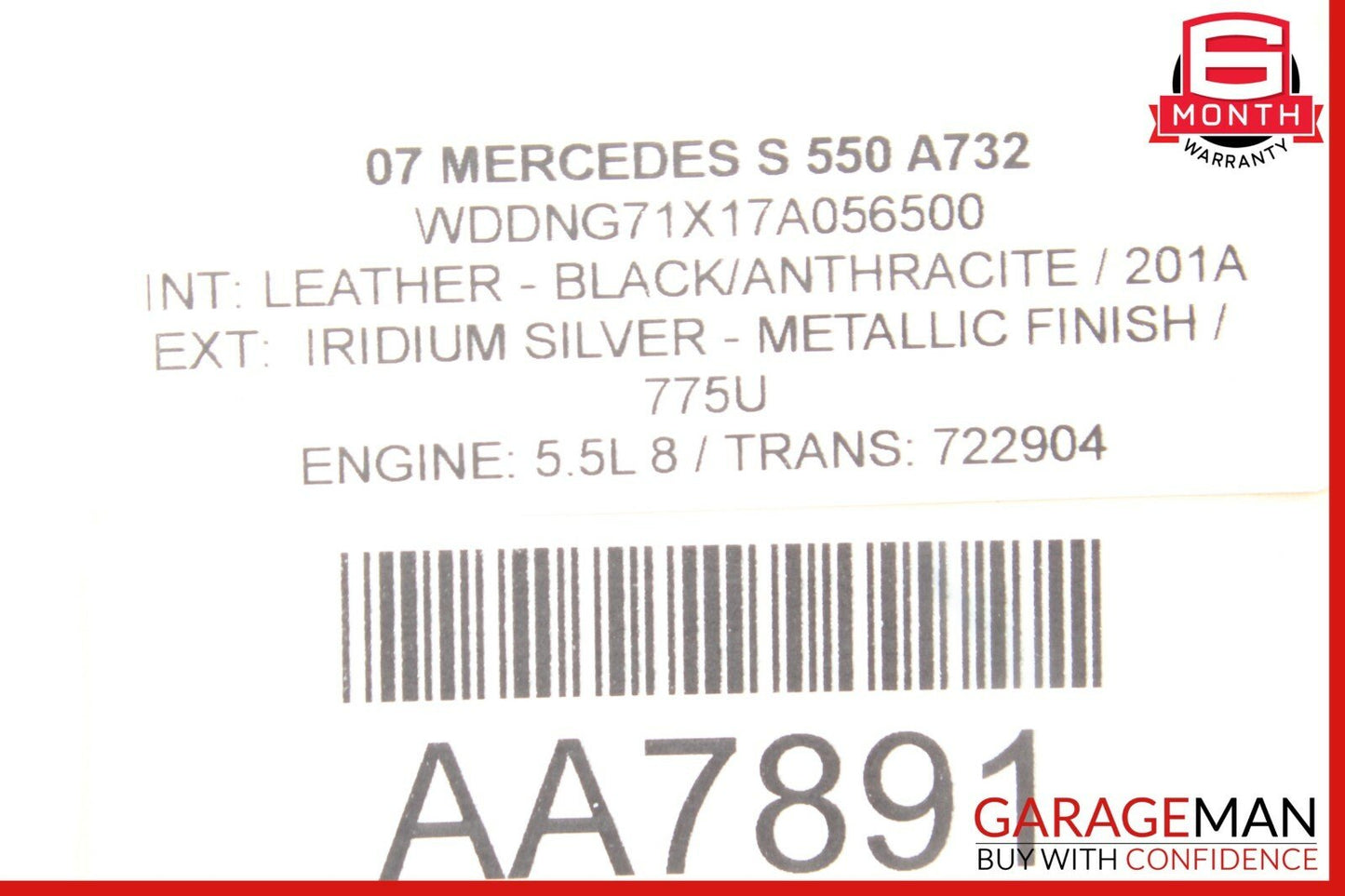 07-13 Mercedes W221 S550 Front Left Side Lower Control Arm 2213331705 OEM