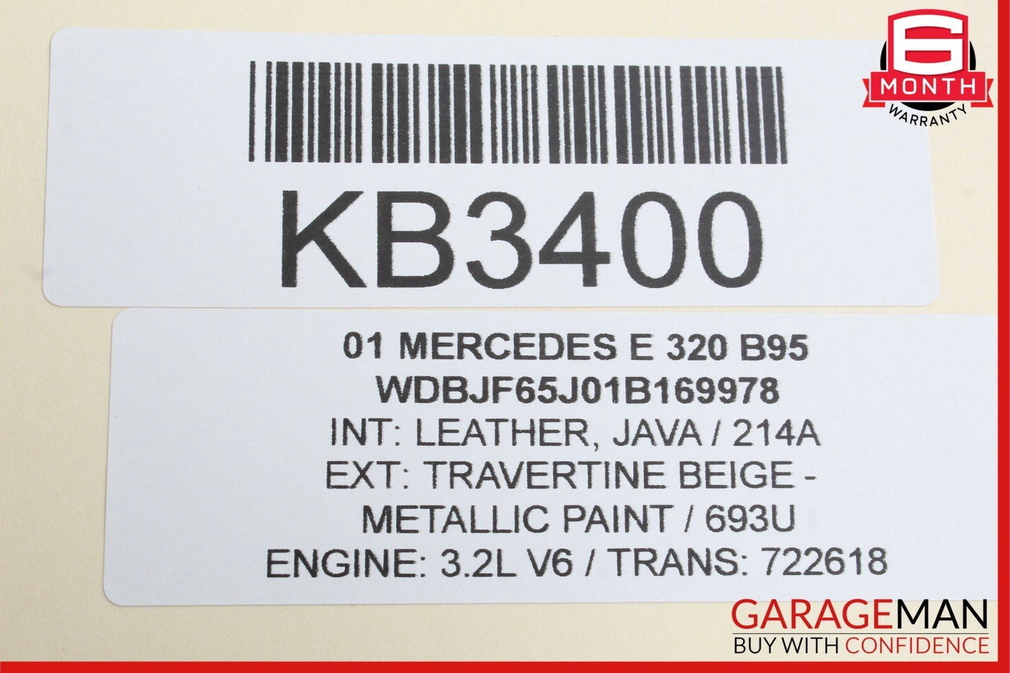 96-02 Mercedes W210 E320 Rear Left Driver Side Exterior Door Handle Beige OEM