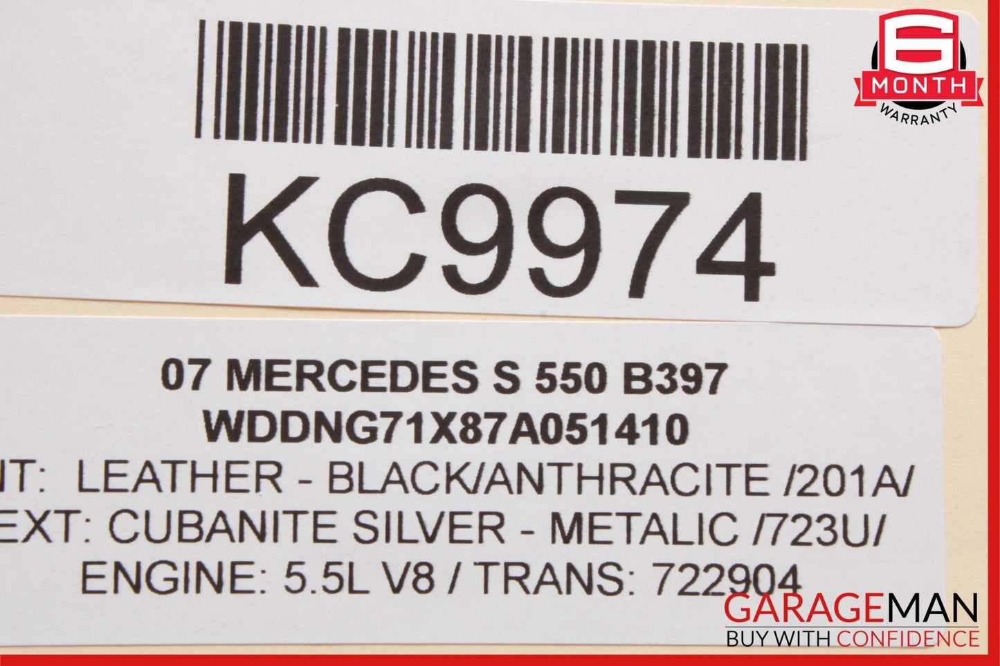 07-13 Mercedes W221 S550 Center Console AC A/C Air Vent Trim Rear OEM