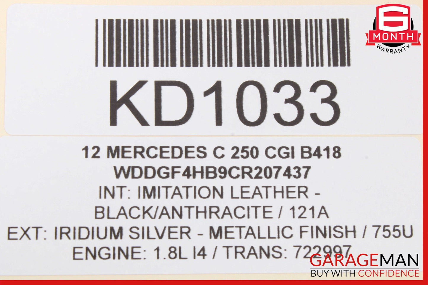 08-14 Mercedes W204 C250 C300 Rear Left Side Door Lock Latch Actuator OEM