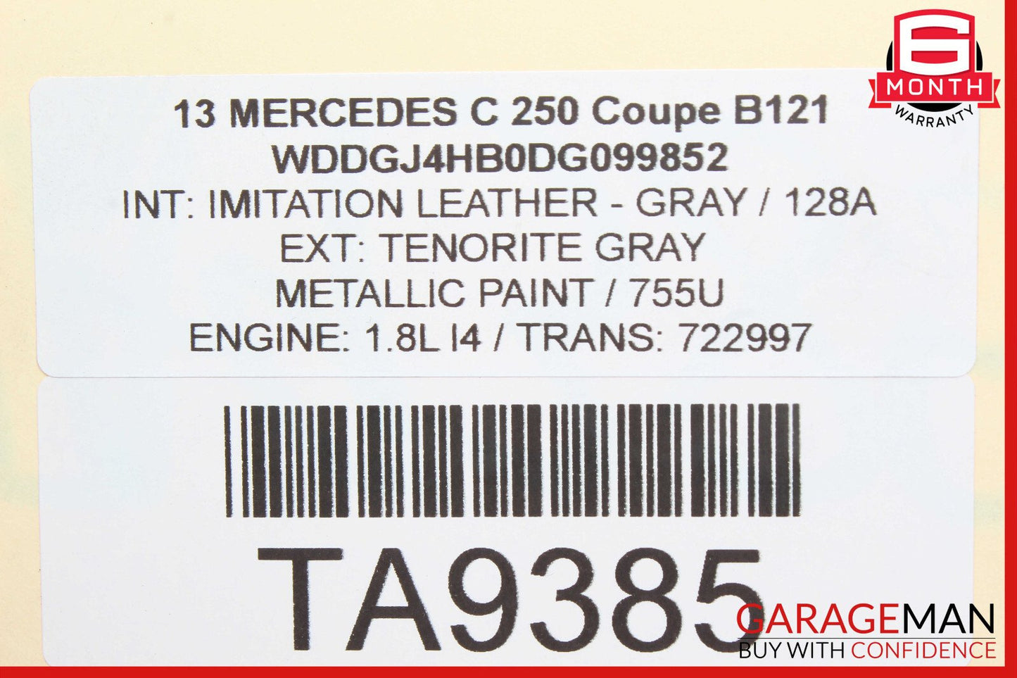 08-14 Mercedes W204 C300 Front Right Side Suspension Upper Control Arm