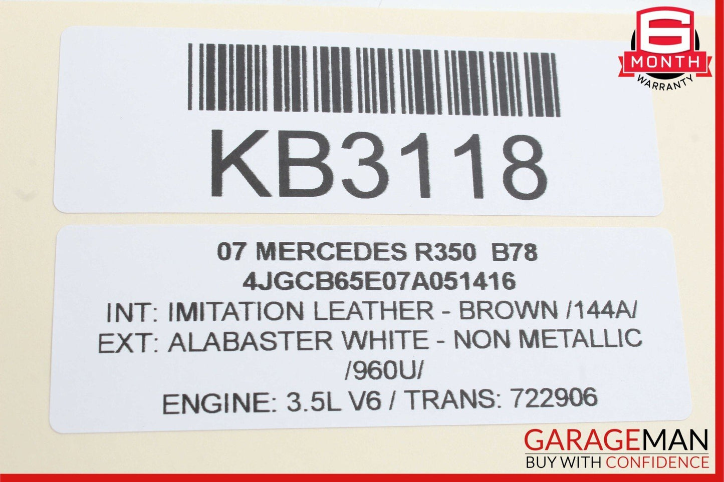 06-10 Mercedes R350 E350 CLS350 C300 Front Right Engine Timing Chain Valve Cover