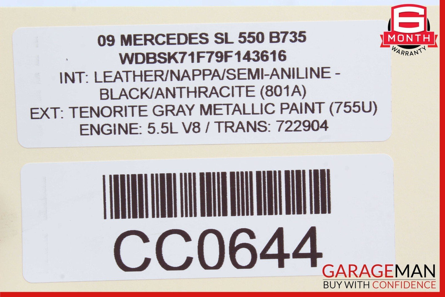 03-12 Mercedes R230 SL550 E500 Rear Left Side Upper Suspension Control Arm OEM